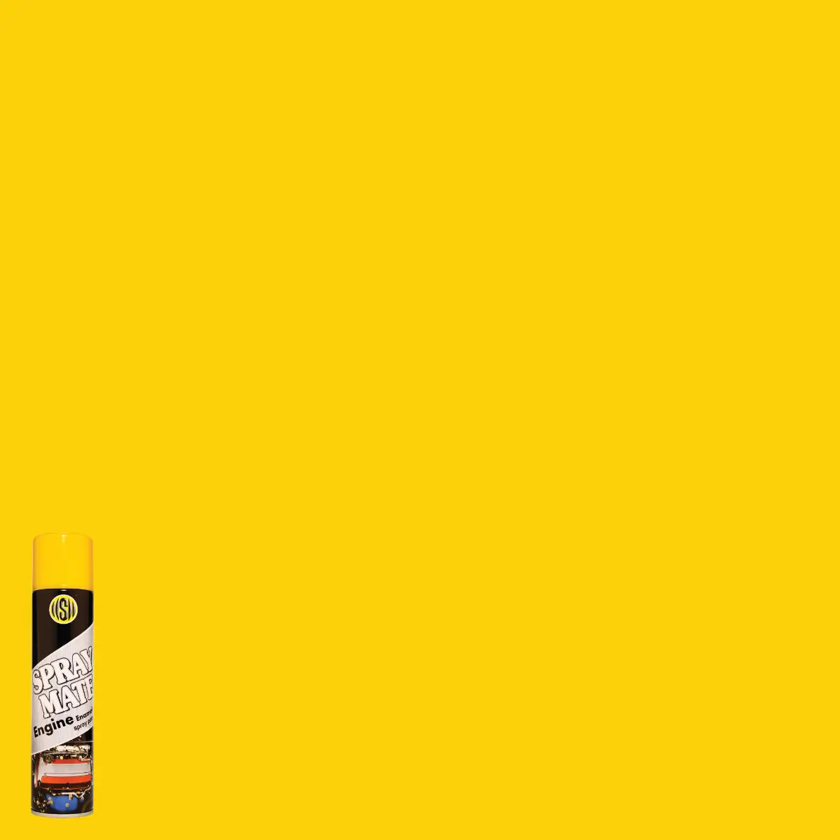 Cat yellow engine enamel spray