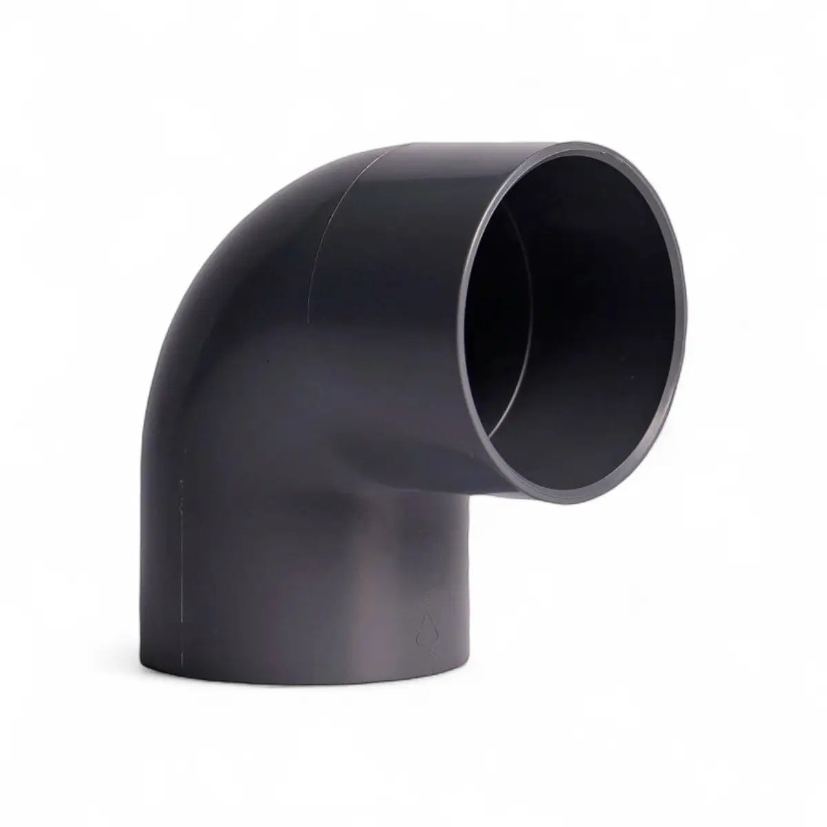 Grey PVC 90-Degree Elbow Fitting - 50mm