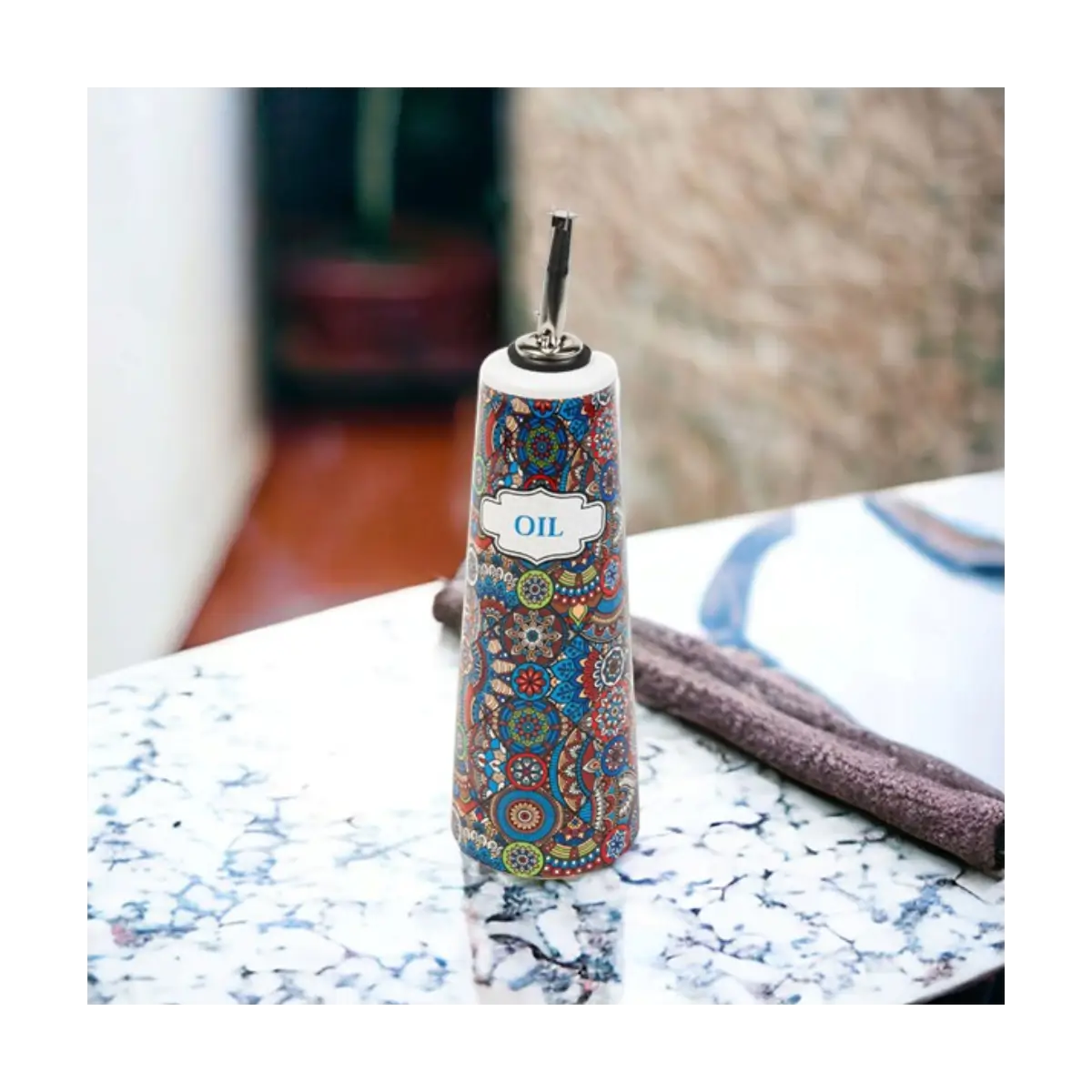 Ceramic olive oil dispenser