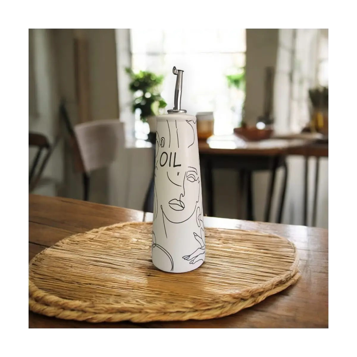 Ceramic olive oil bottle