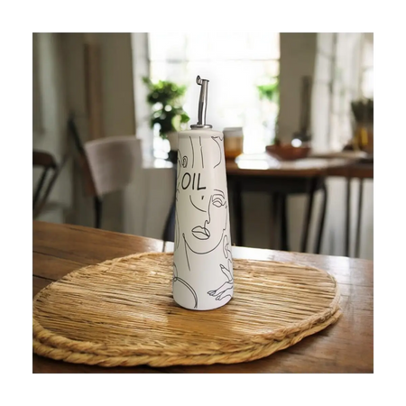Ceramic olive oil bottle