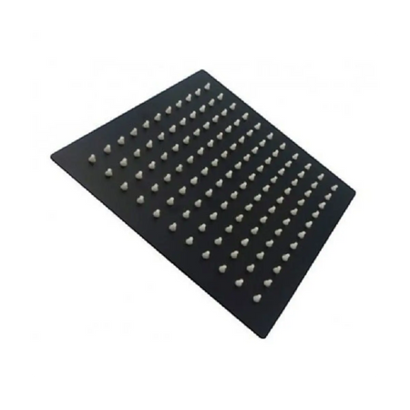 200mm square black shower head