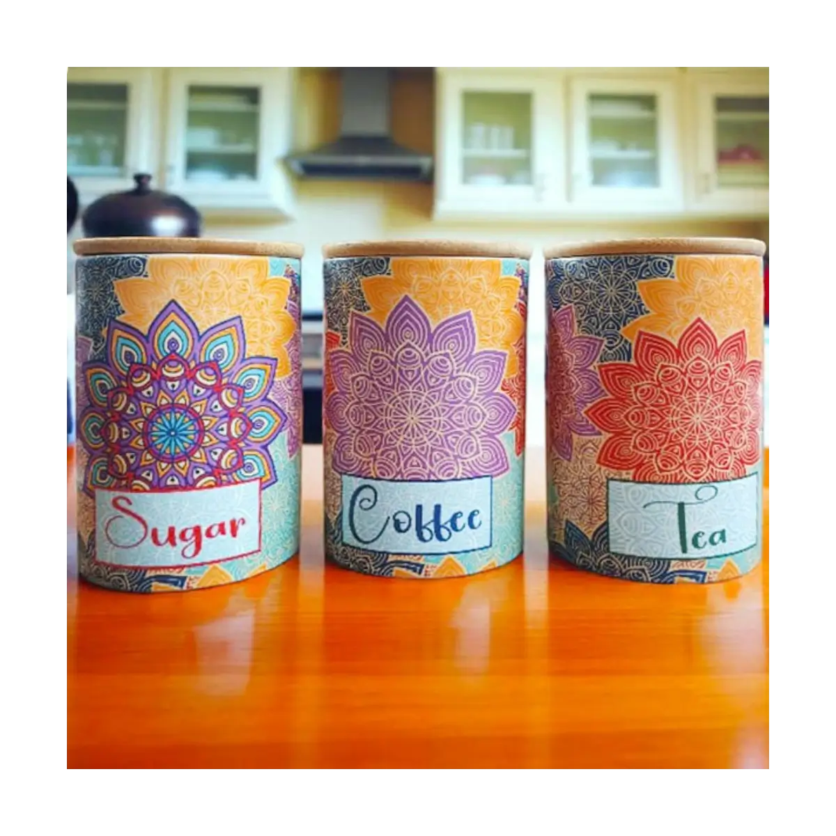 Ceramic kitchen canister set