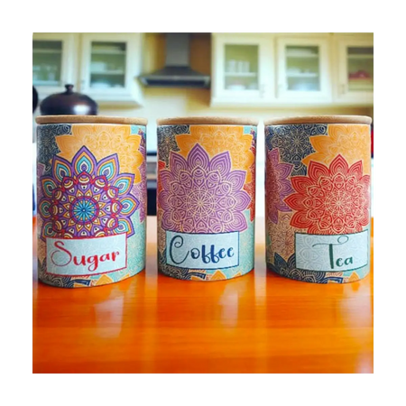 Ceramic kitchen canister set