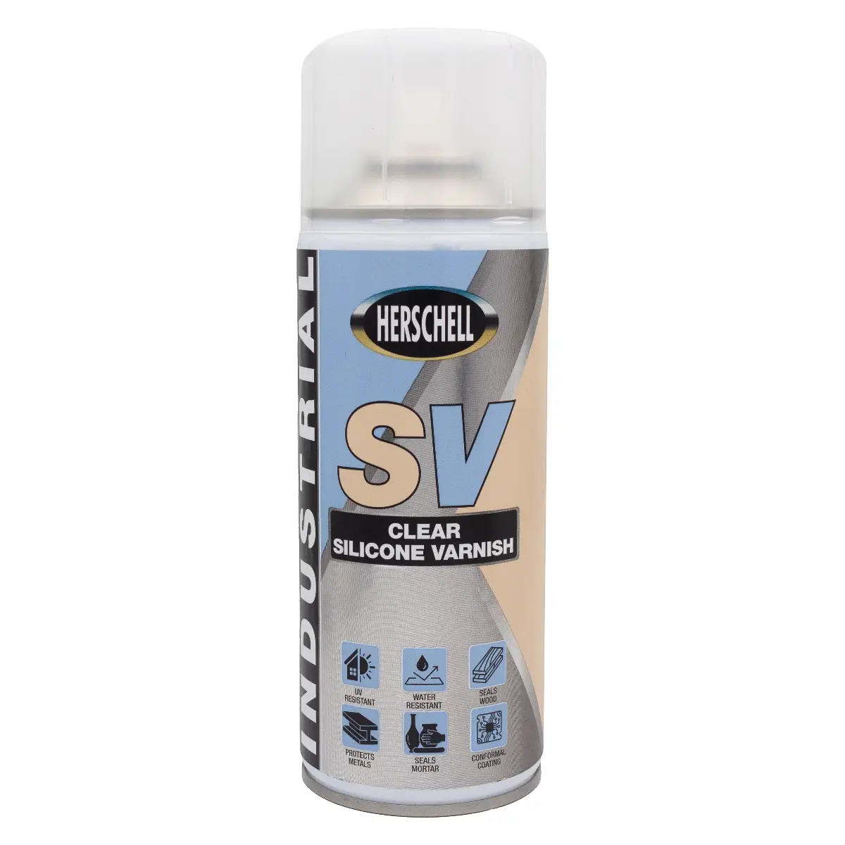Clear silicone varnish spray can
