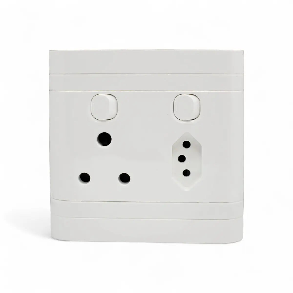 Lesco 100X100Mm Double Socket 1X16Mma + 1Iec Switch Socket