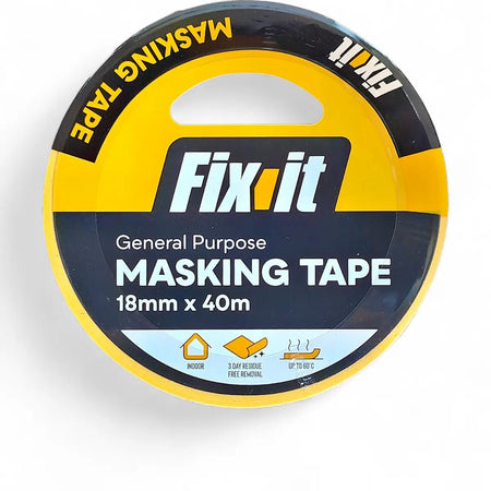 Indoor Masking Tape - 18mm X 40M (60-Pack)
