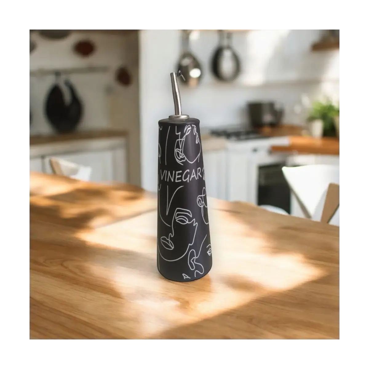 Ceramic vinegar pour dispenser