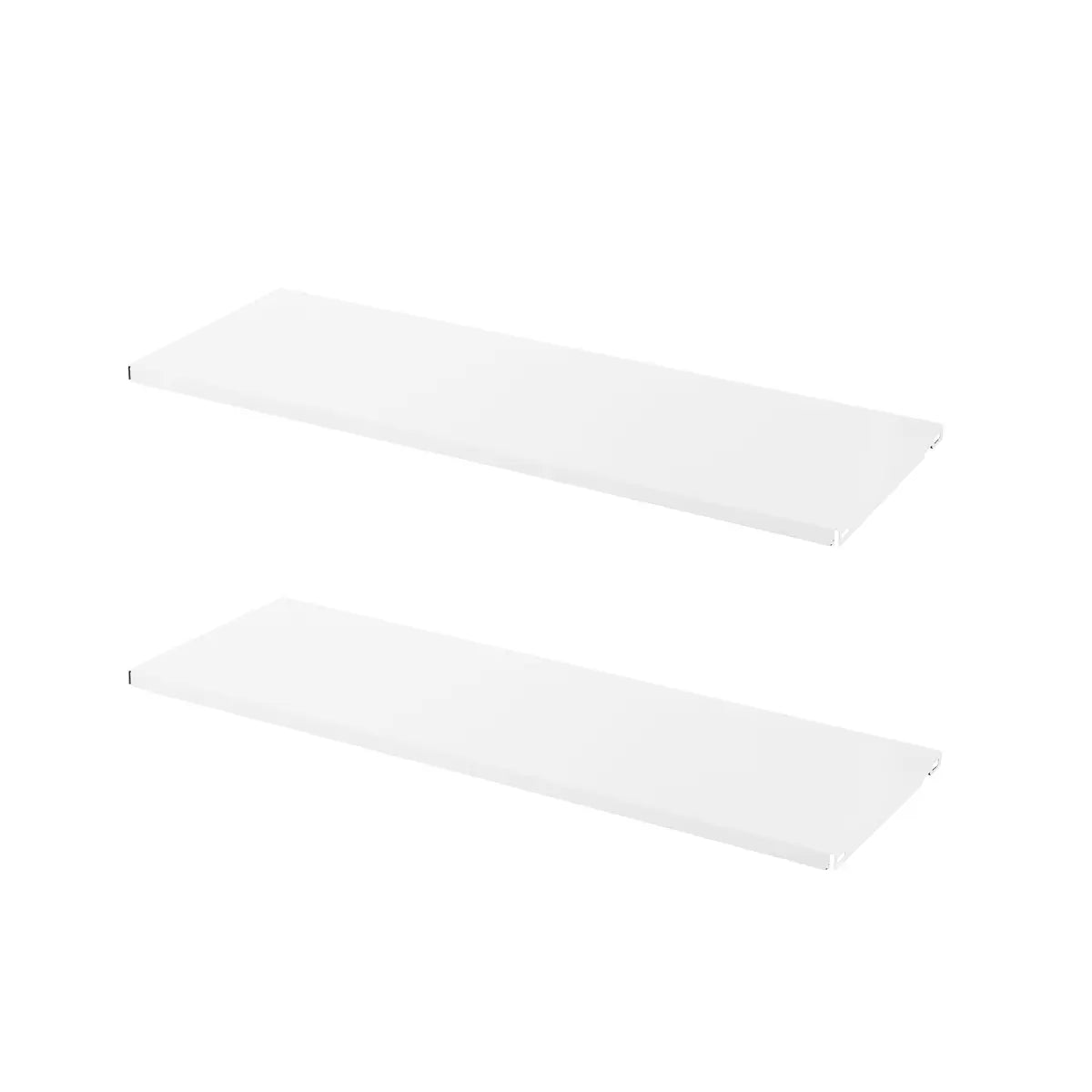 White steel shelving board