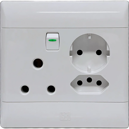 White schuko wall socket