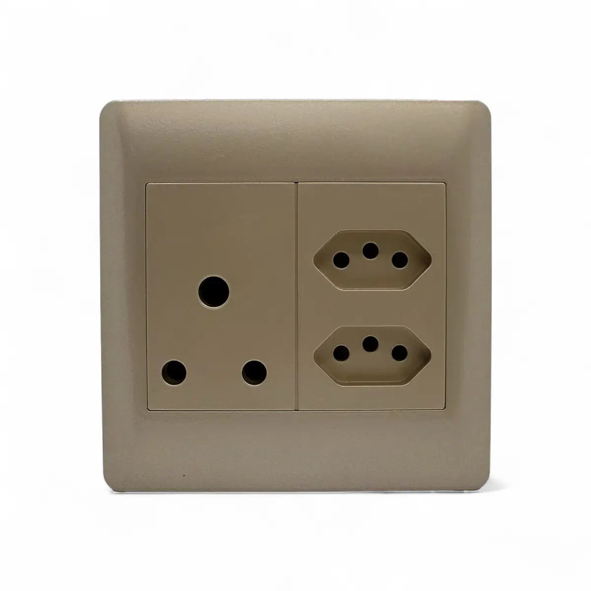 Lesco Apollo 100X100Mm Dbl Soc & 2Iec Un-Switched Elegant Socket