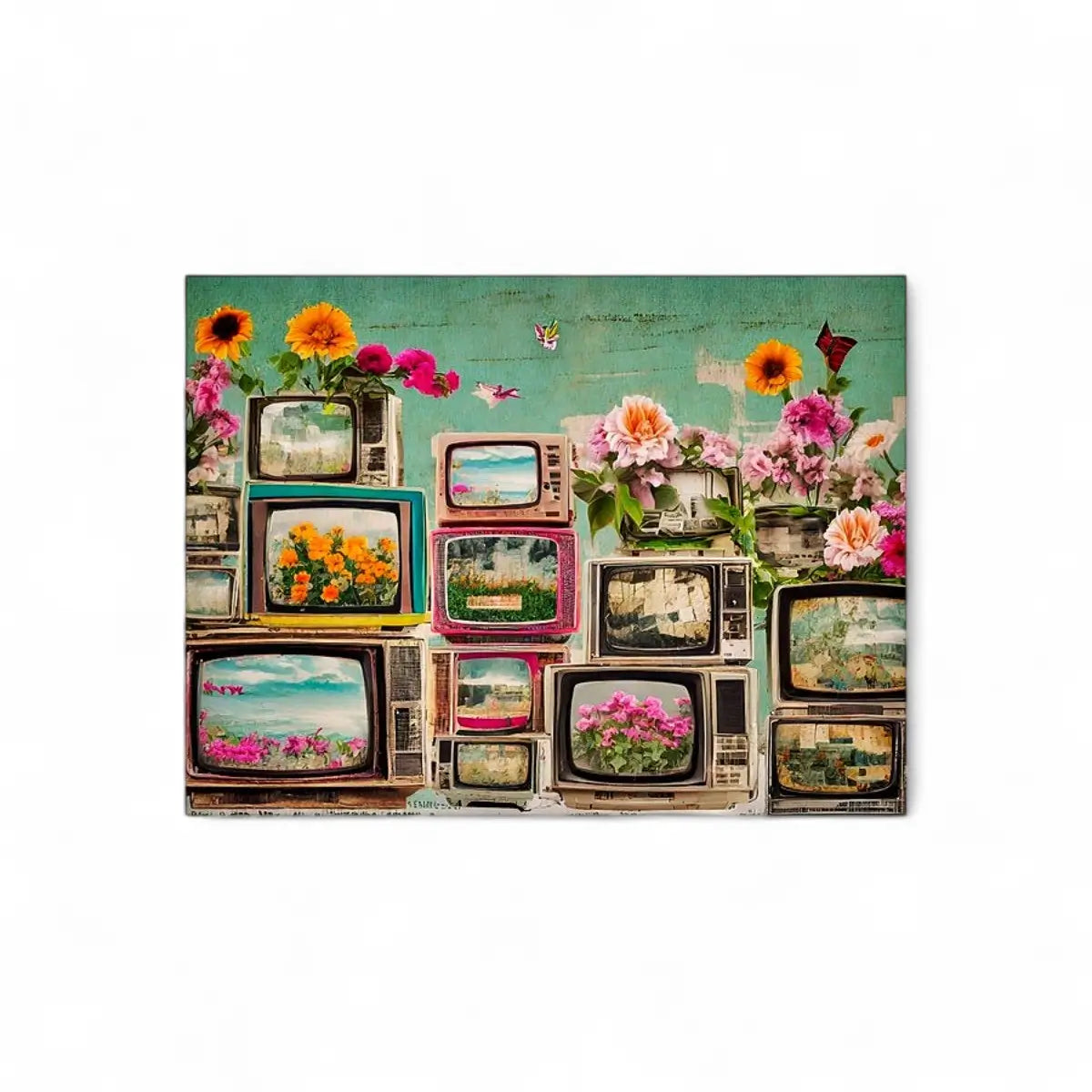 Tjhoko Paint Retro Floral View Sml | 400X300 mm Decoupage Sheet