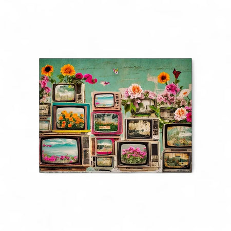 Tjhoko Paint Retro Floral View Sml | 400X300 mm Decoupage Sheet