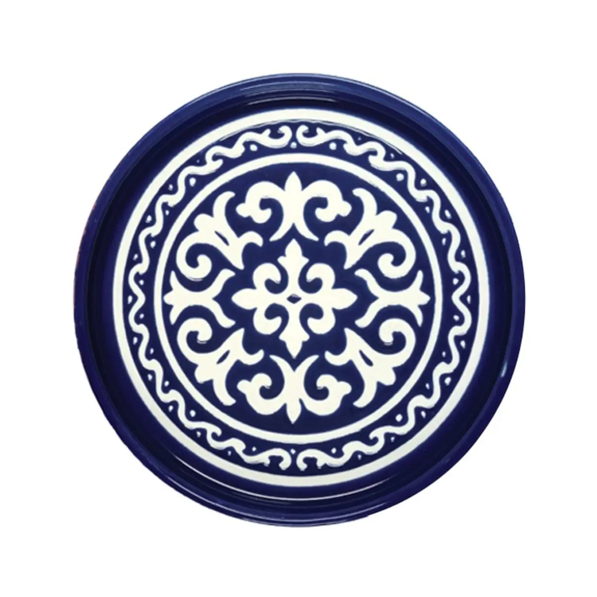 Stackable flat dinner plate