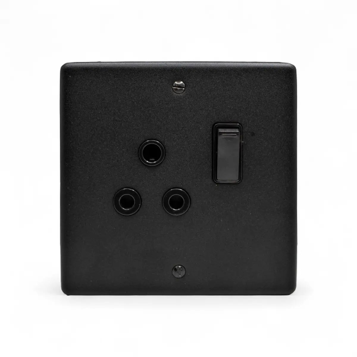 Lesco 100X100Mm Sgl Socket Matt Black Switch Socket