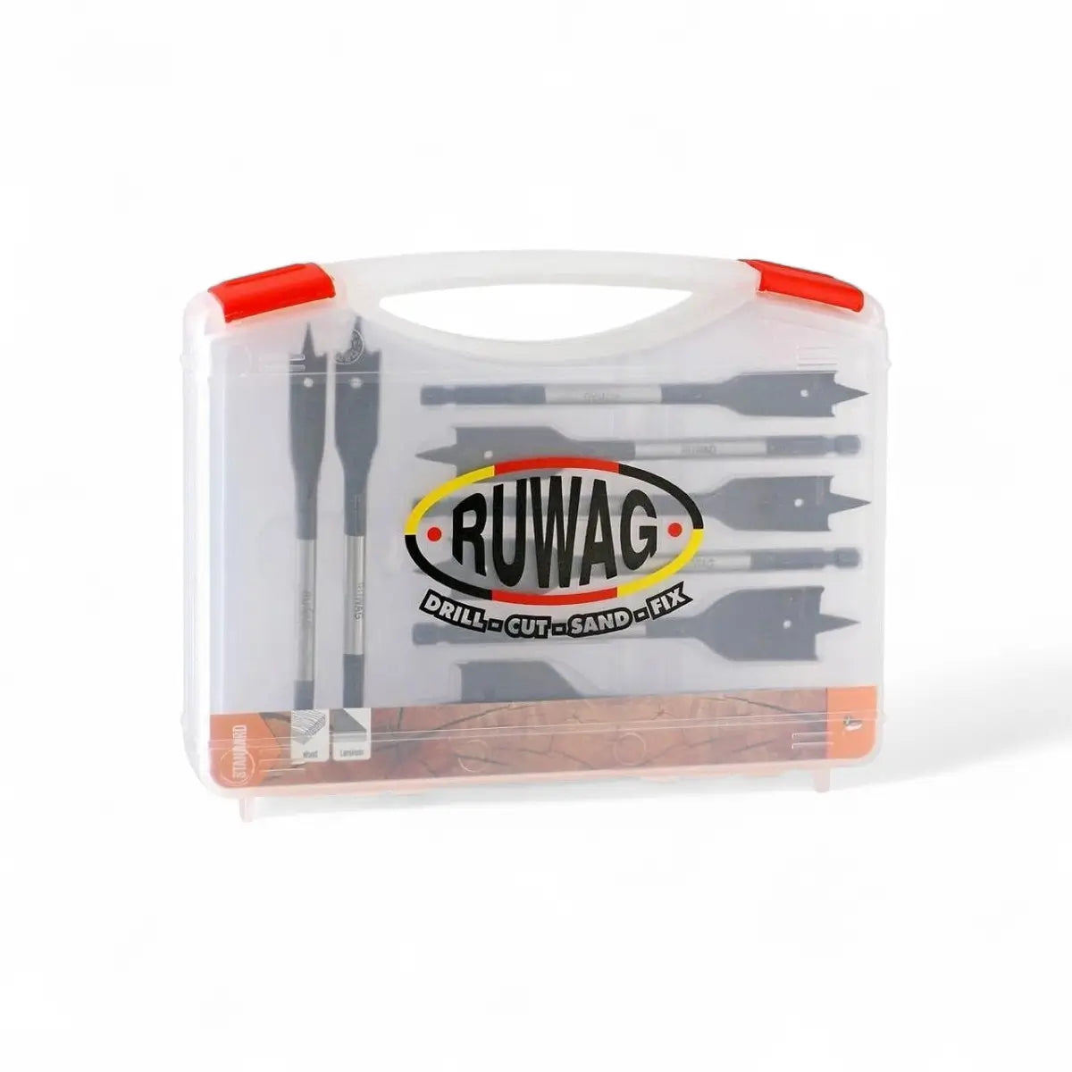 Flat Wood Drill Bit Set 12-32mm (8-Piece)