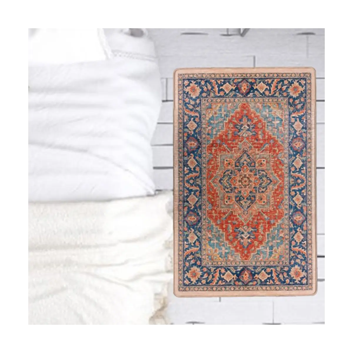 Ethnic pattern floor mat