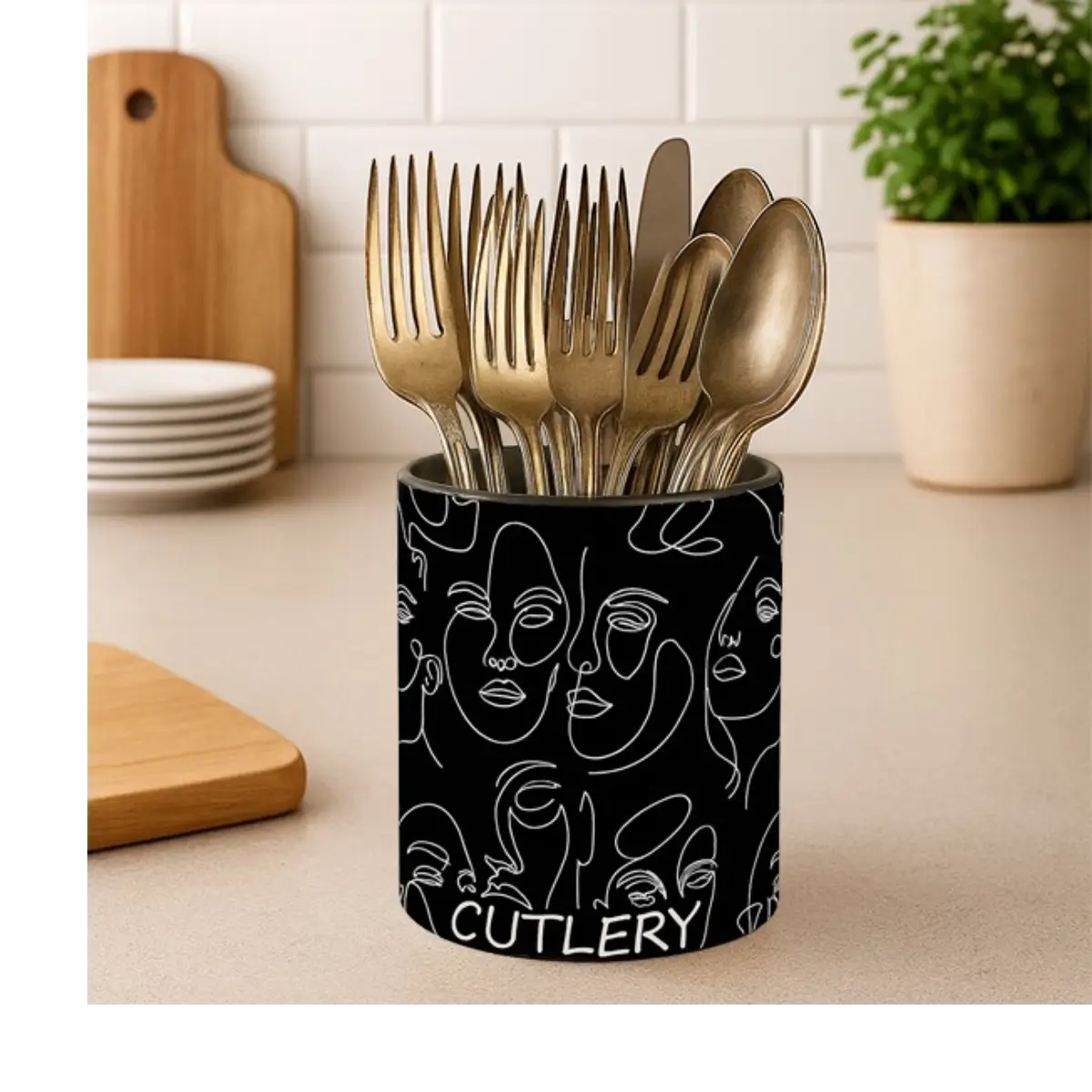 Kitchen countertop knife holder