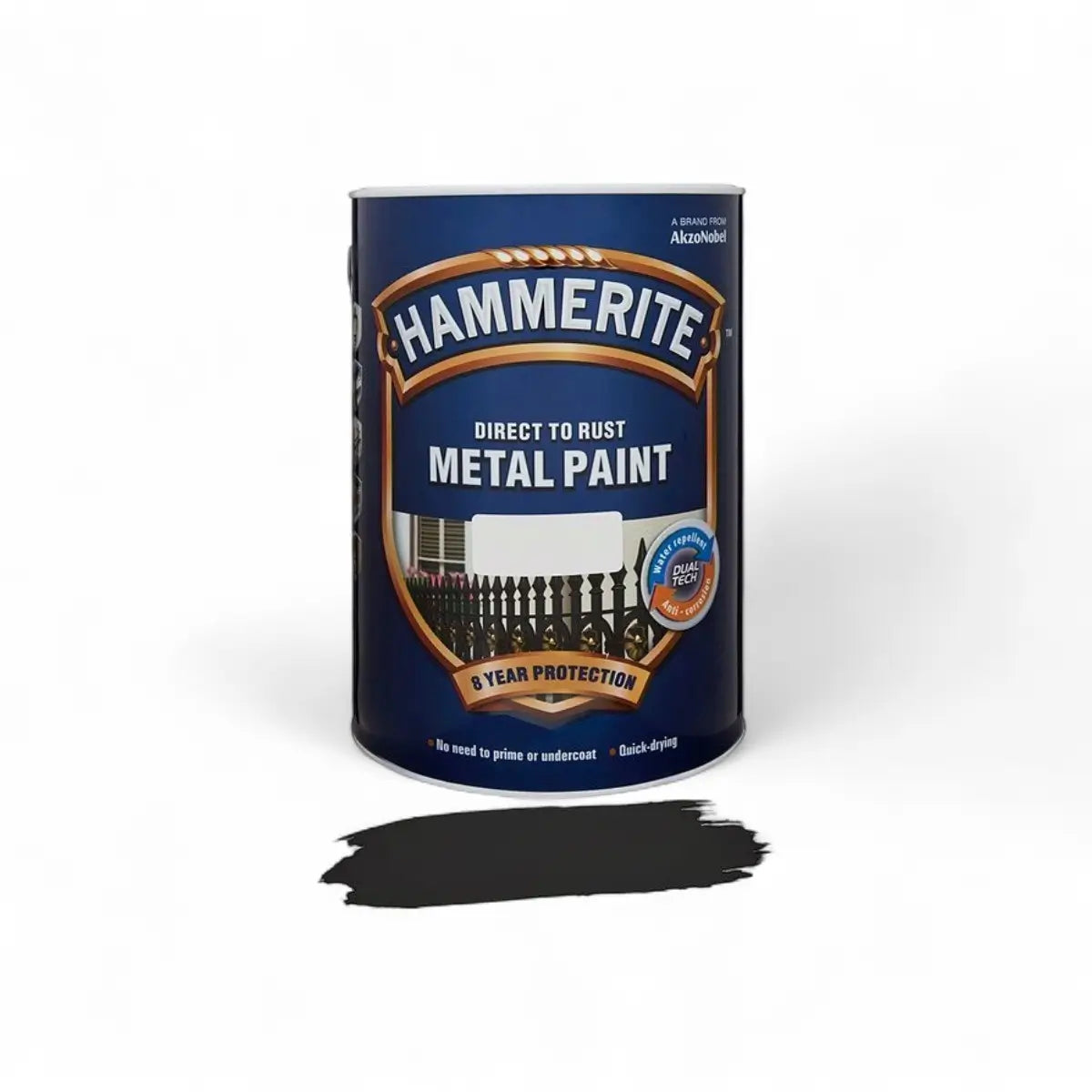 Hammerite Dtr Sb Hammered Black 5L Paint