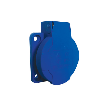 Blue panel mount socket