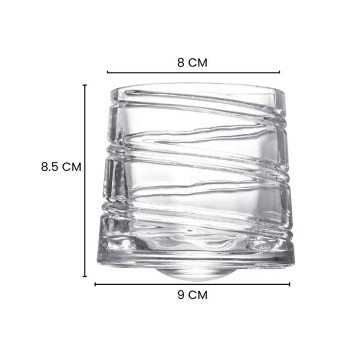 Set of four whiskey glasses