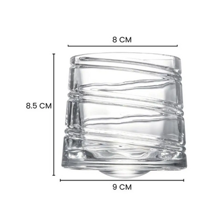 Set of four whiskey glasses
