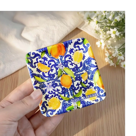 Decorative ceramic trinket plate