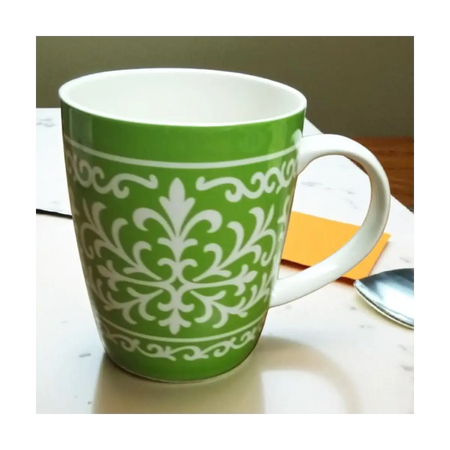 Patterned ceramic mug