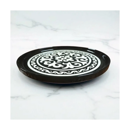 Stackable flat dinner plate