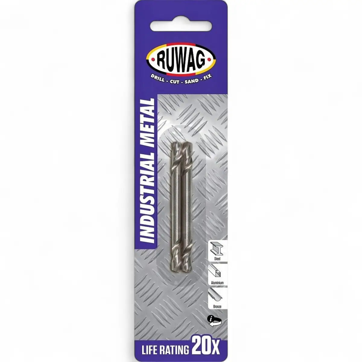Double-Ended Metal Drill Bit 2-Pack (Carded)
