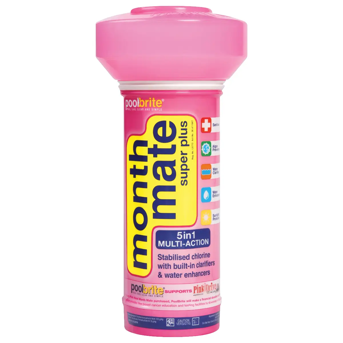 Pink pool chlorine floater