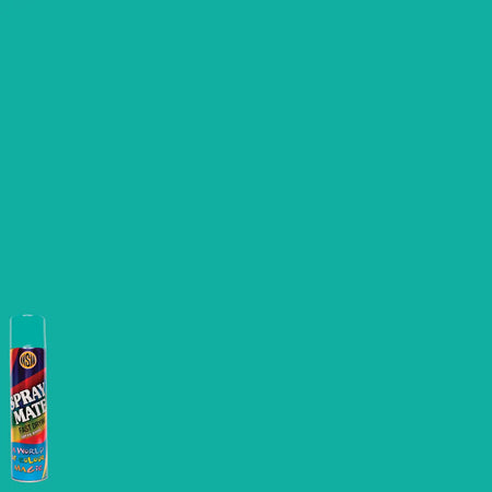 Turquoise spray paint can