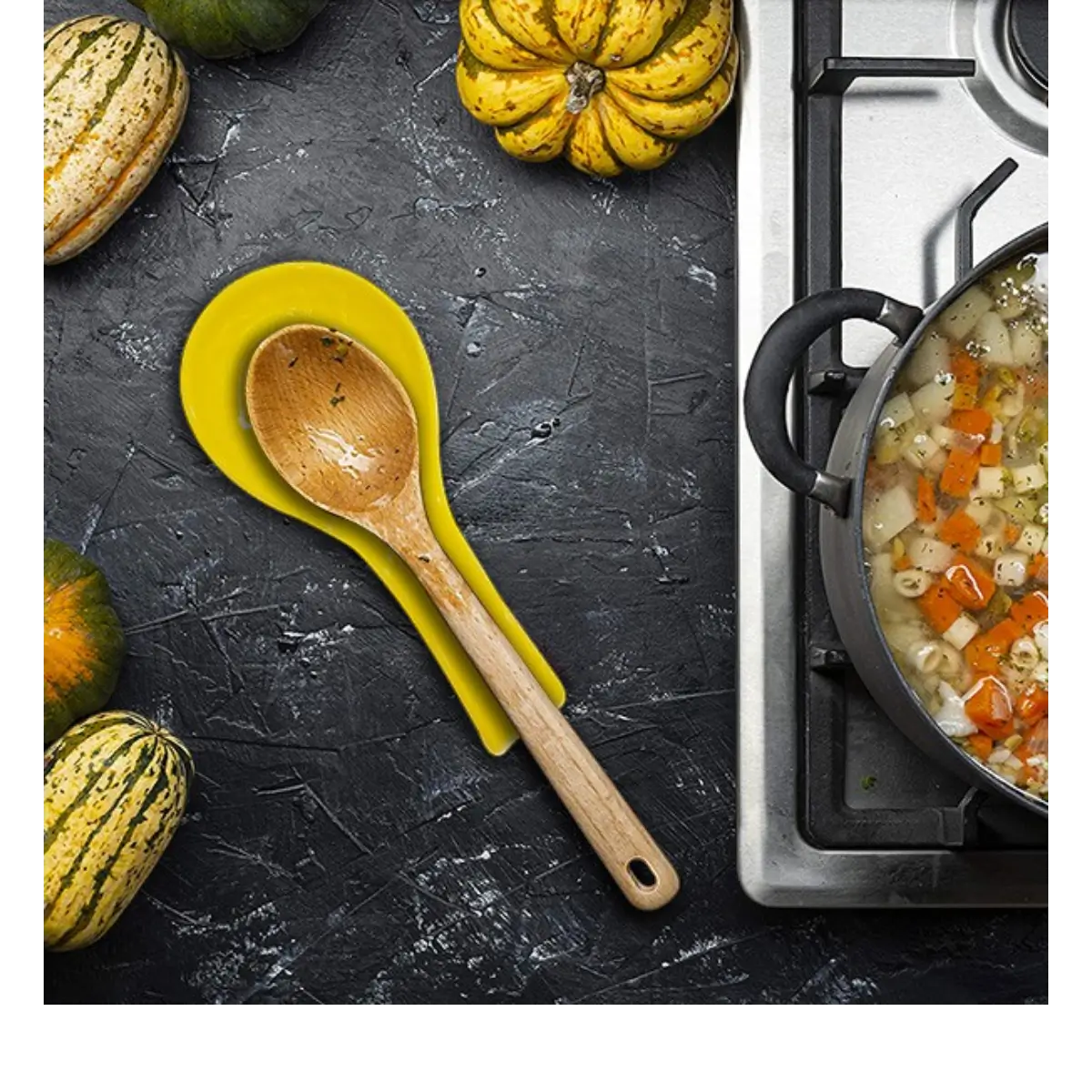 Ceramic spoon rest tray