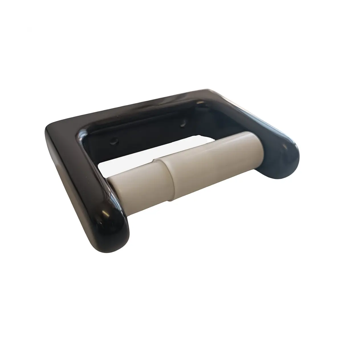 Black toilet paper holder