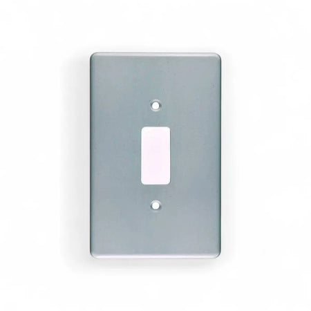 Dynamic Distributors Crabtree Cp 1 Lever Steel 4X2 Switch Cover Plate