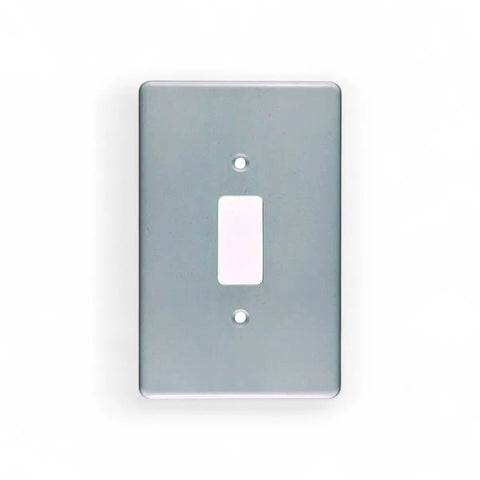 Dynamic Distributors Crabtree Cp 1 Lever Steel 4X2 Switch Cover Plate