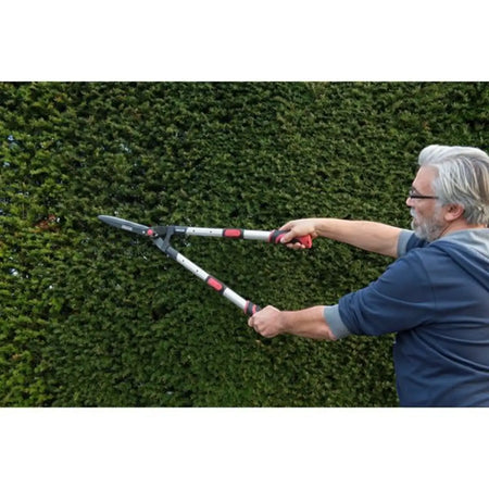 Telescopic hedge shears aluminum handles