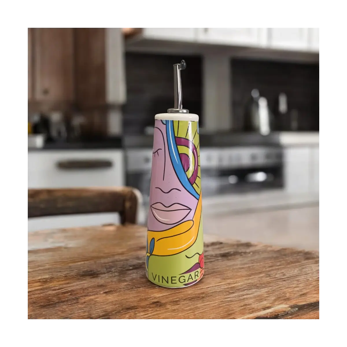 Ceramic vinegar bottle dispenser