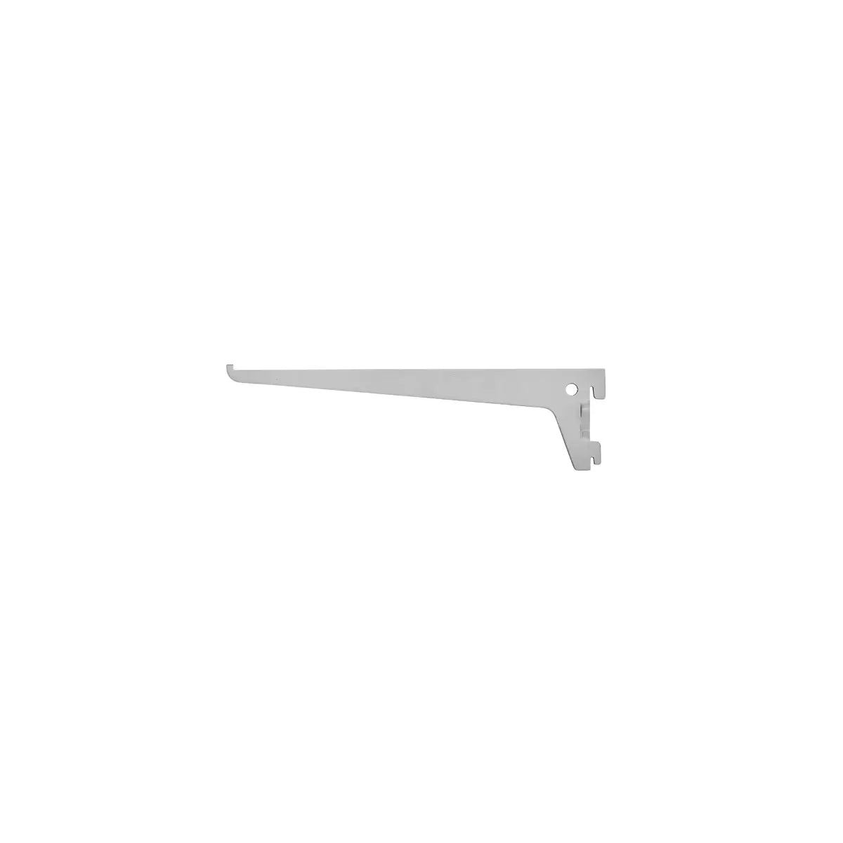 Single slotted silver shelf bracket