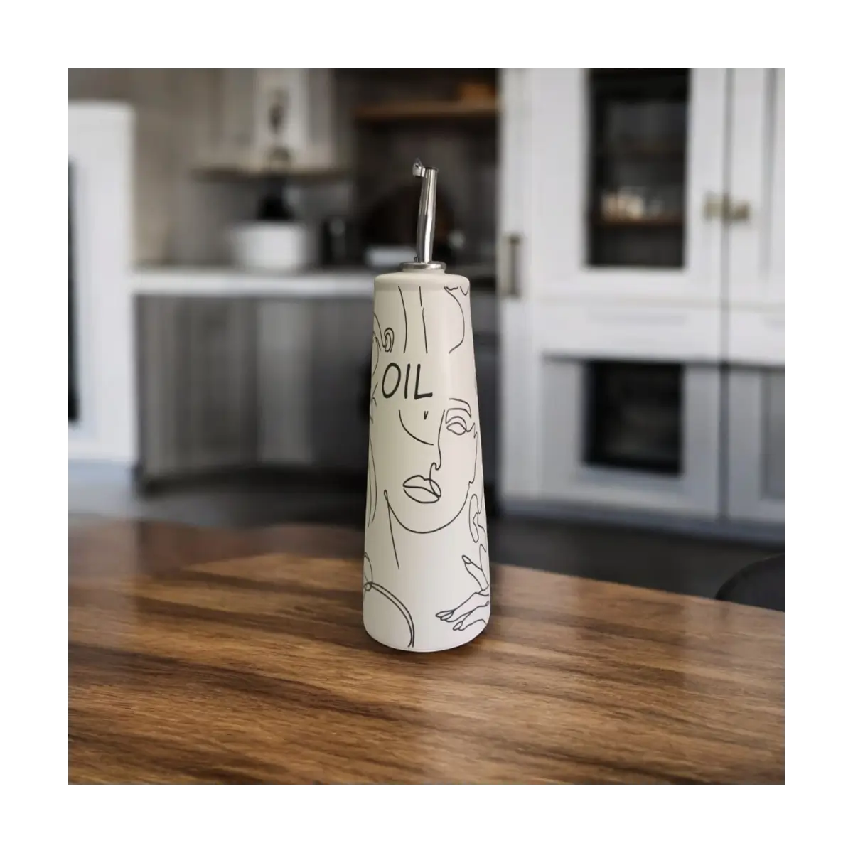 Ceramic olive oil dispenser