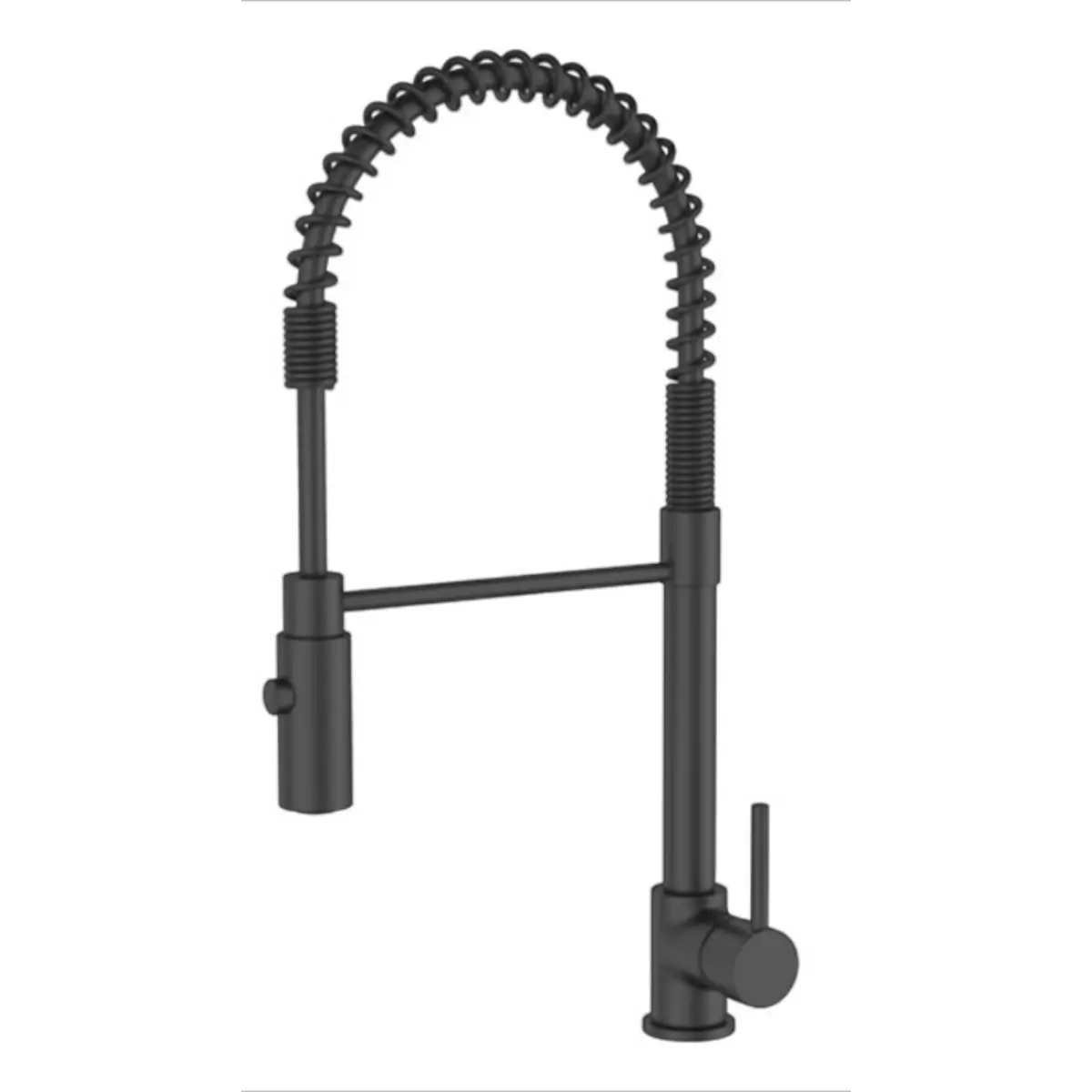 Black spring lever mixer