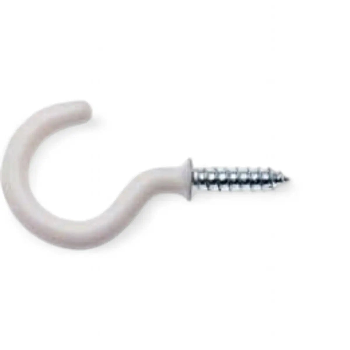White Pvc Round Cup Hook - 38mm (4-Pack)