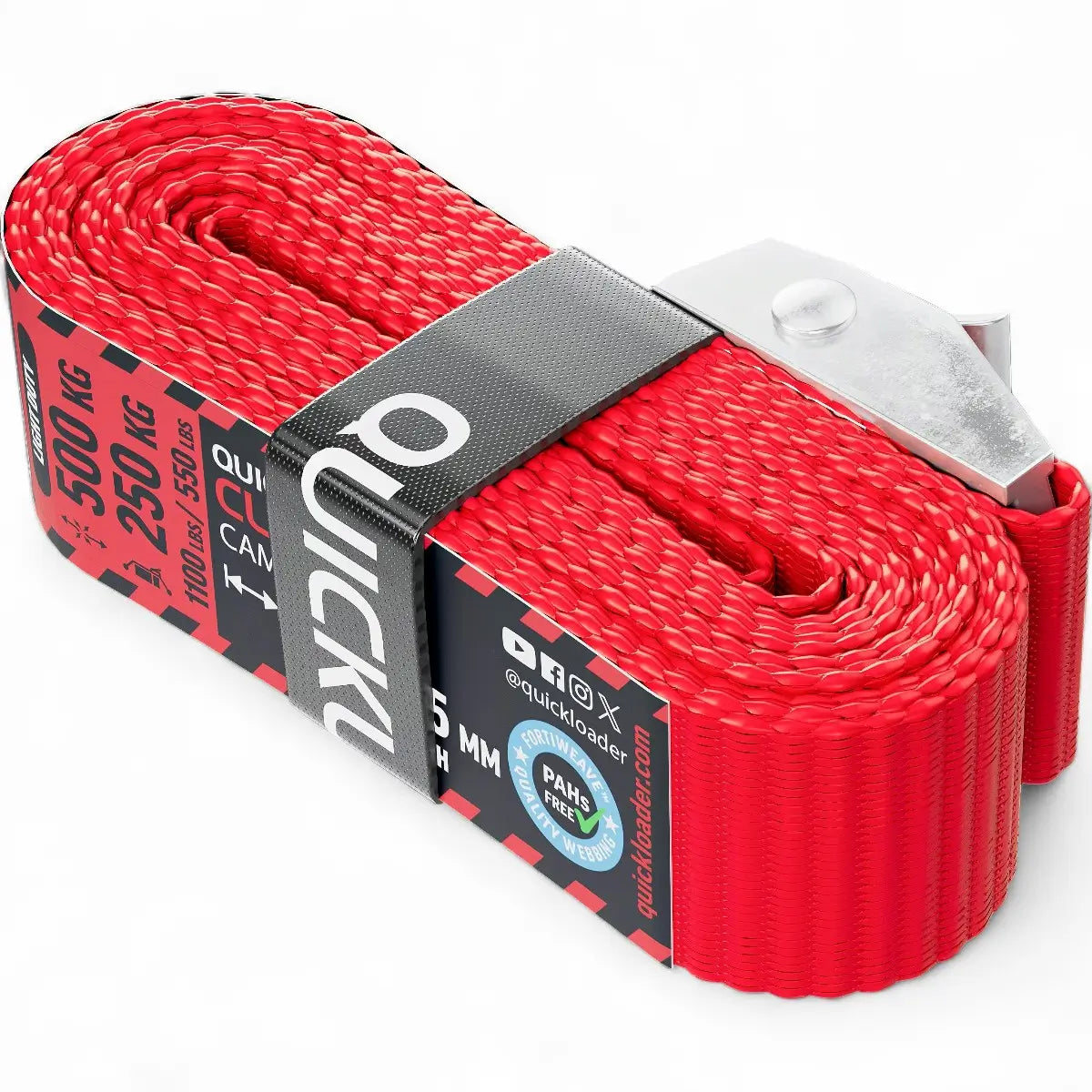 Quickload Classic Cambuckle Tie-Down Strap (500Kg) - 2.5M X 25mm