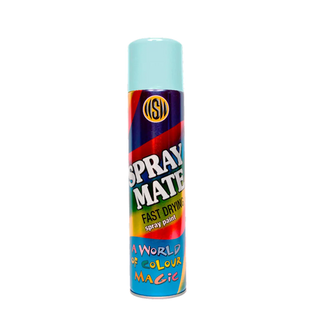 Sky blue spray paint can