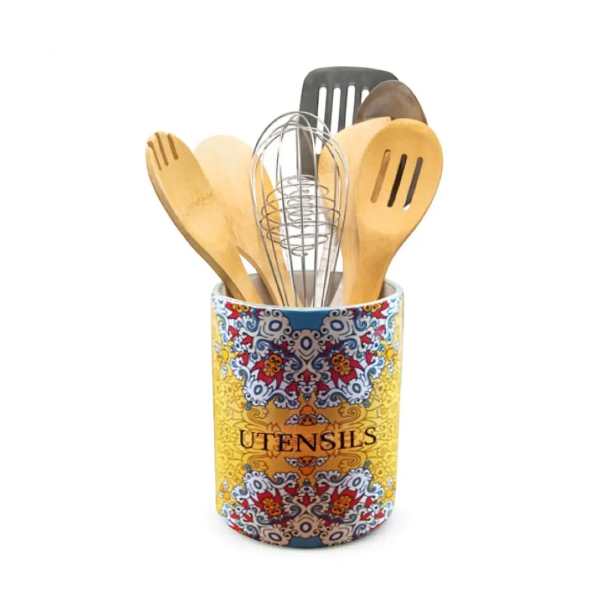 Ceramic countertop utensil crock