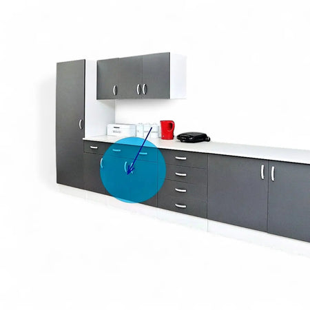 Modular Standard 800mm Base Cabinet - 2 Drawer 2 Door Vermont Slate