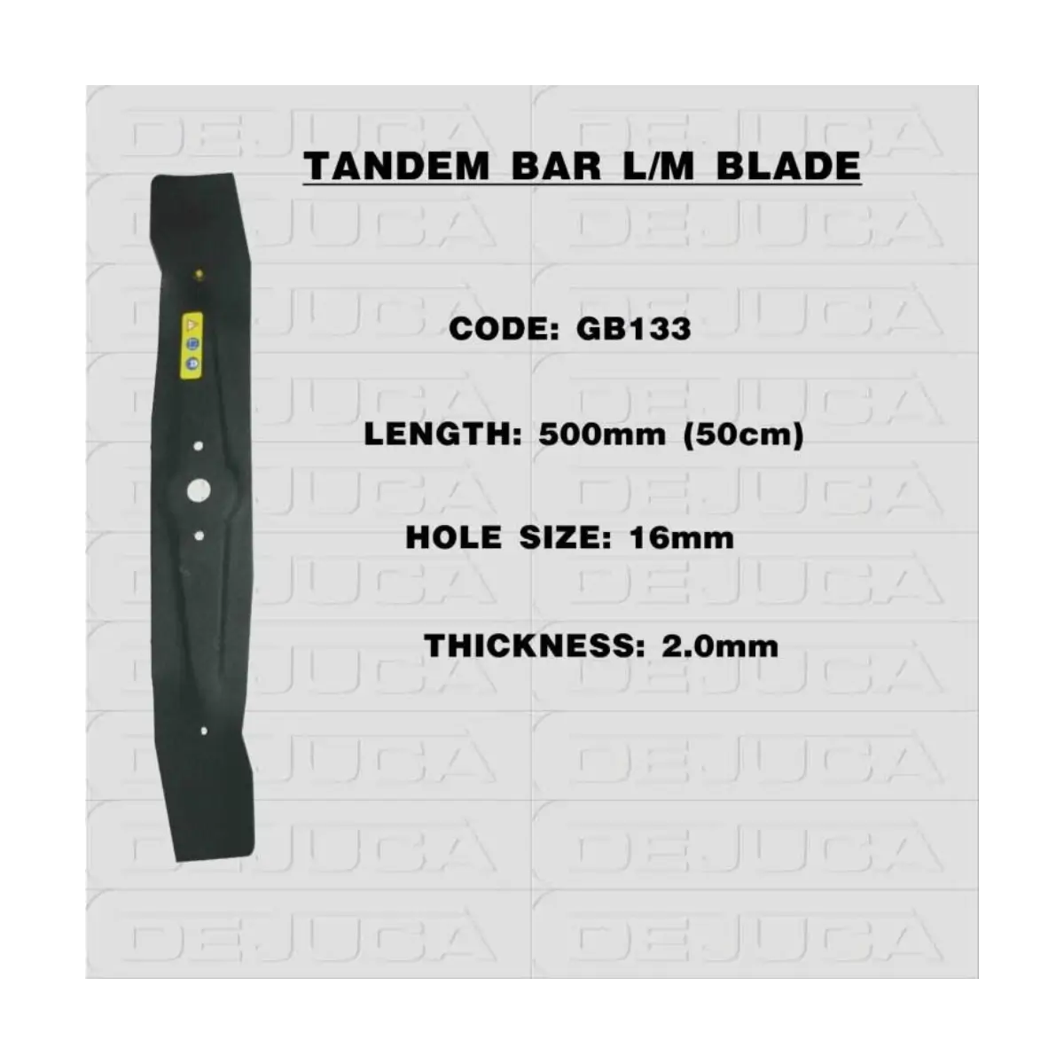 50cm tandem bar mower blade