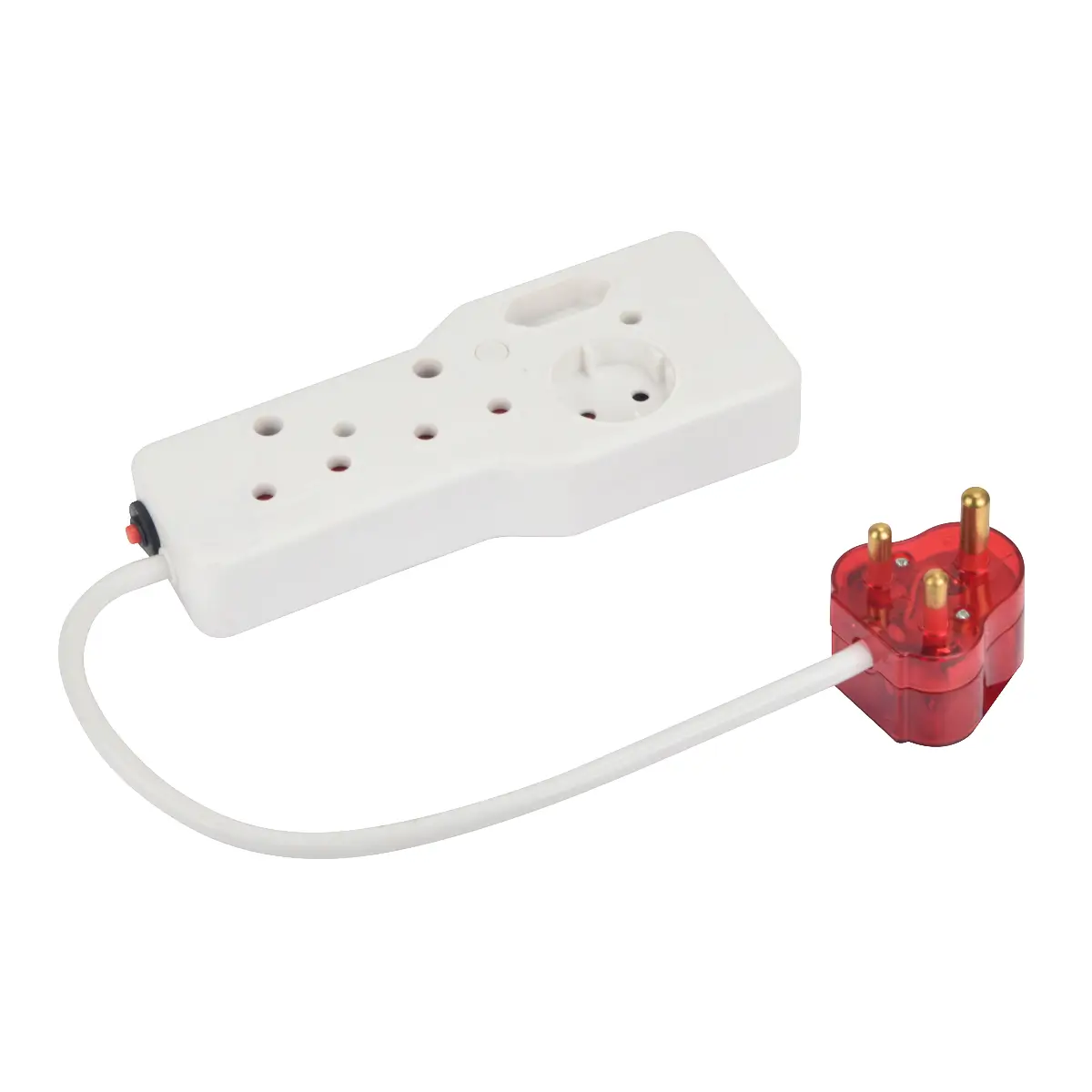 Four way surge power strip