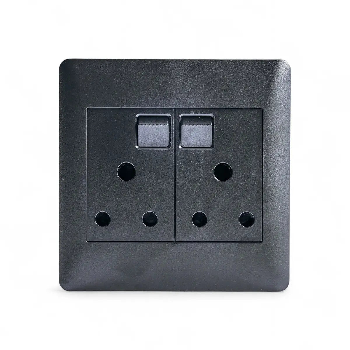 Lesco Socket Apollo 100 X100 Dbl Edgy Sapphire Blk Light Switches