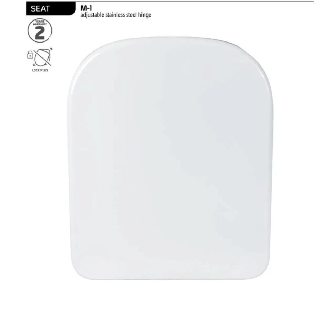 Toilet seat with inox hinges